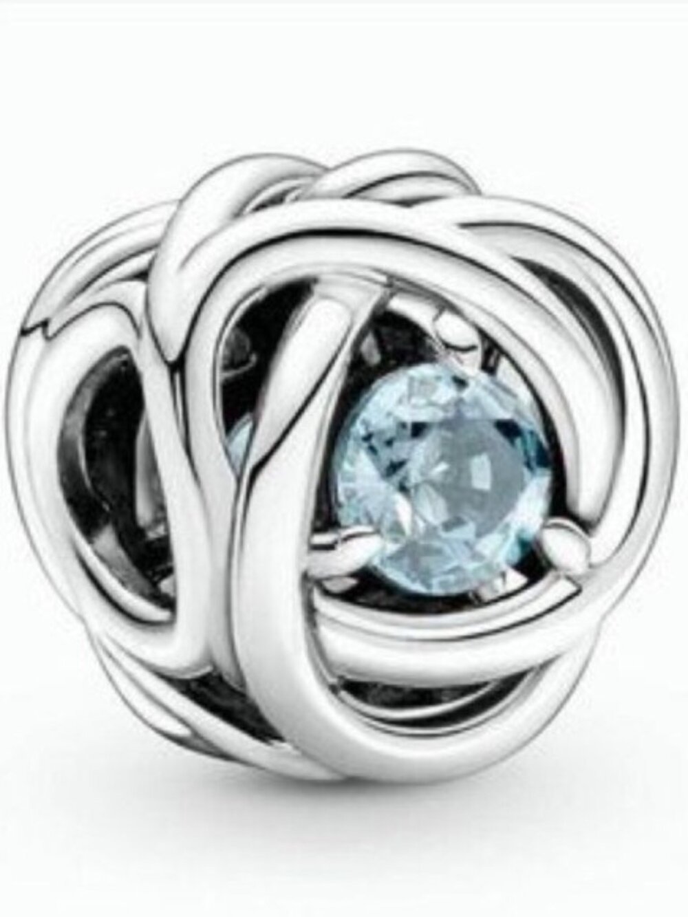 Pandora March Sea Aqua Blue Eternity Circle Charm